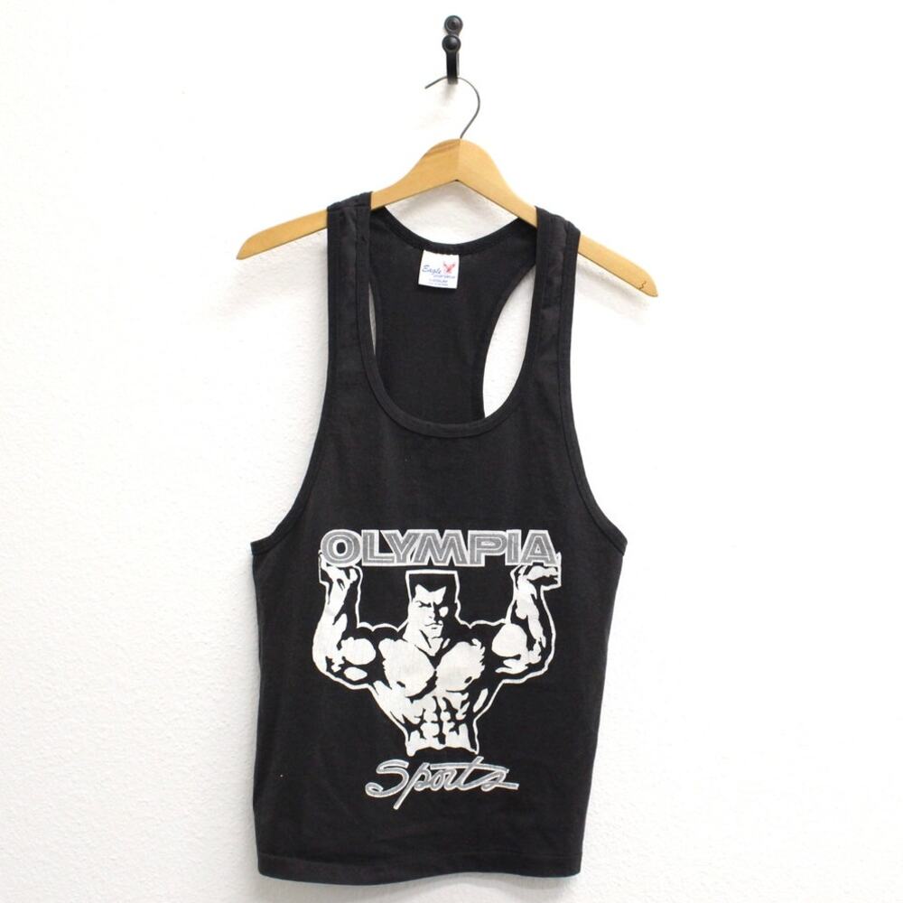 Vintage Olympia Sports Body Builder Tank T Shirt Medium